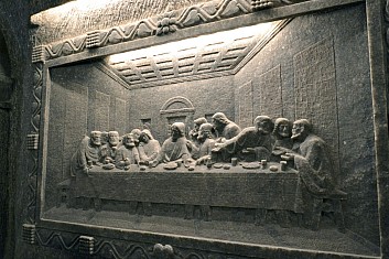 Reliéf Poslední večere (podle fresky Leonarda da Vinci)