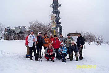 Na vrcholu Velké Javořiny - 970 m (MF)