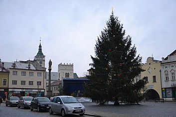 Náměstí s vánoční výzdobou