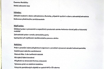Nemáte někdo zájem? Ale pozor, konkurs bude náročný. (IČ)
