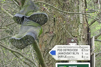 Tady někdo pověsil turistiku na hřebík (no, spíše na větev) (VČ)