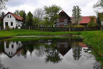 Vesec u Sobotky - rybník na návsi (IČ)